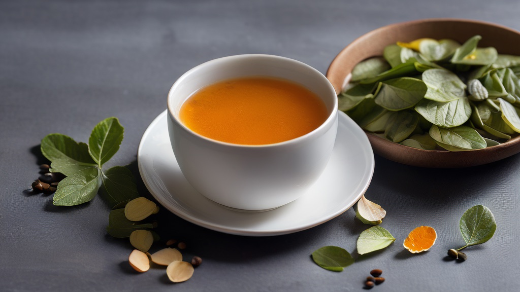 Herbal tea with magnesium-rich foods